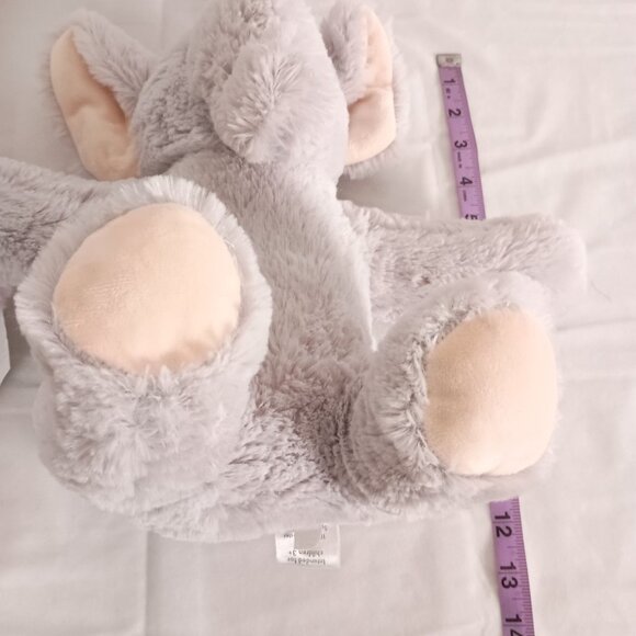 Silverone Set of 2 Plush Elephants Pink Gray Soft Stuffed Animals Kids Gift - Picture 10 of 11